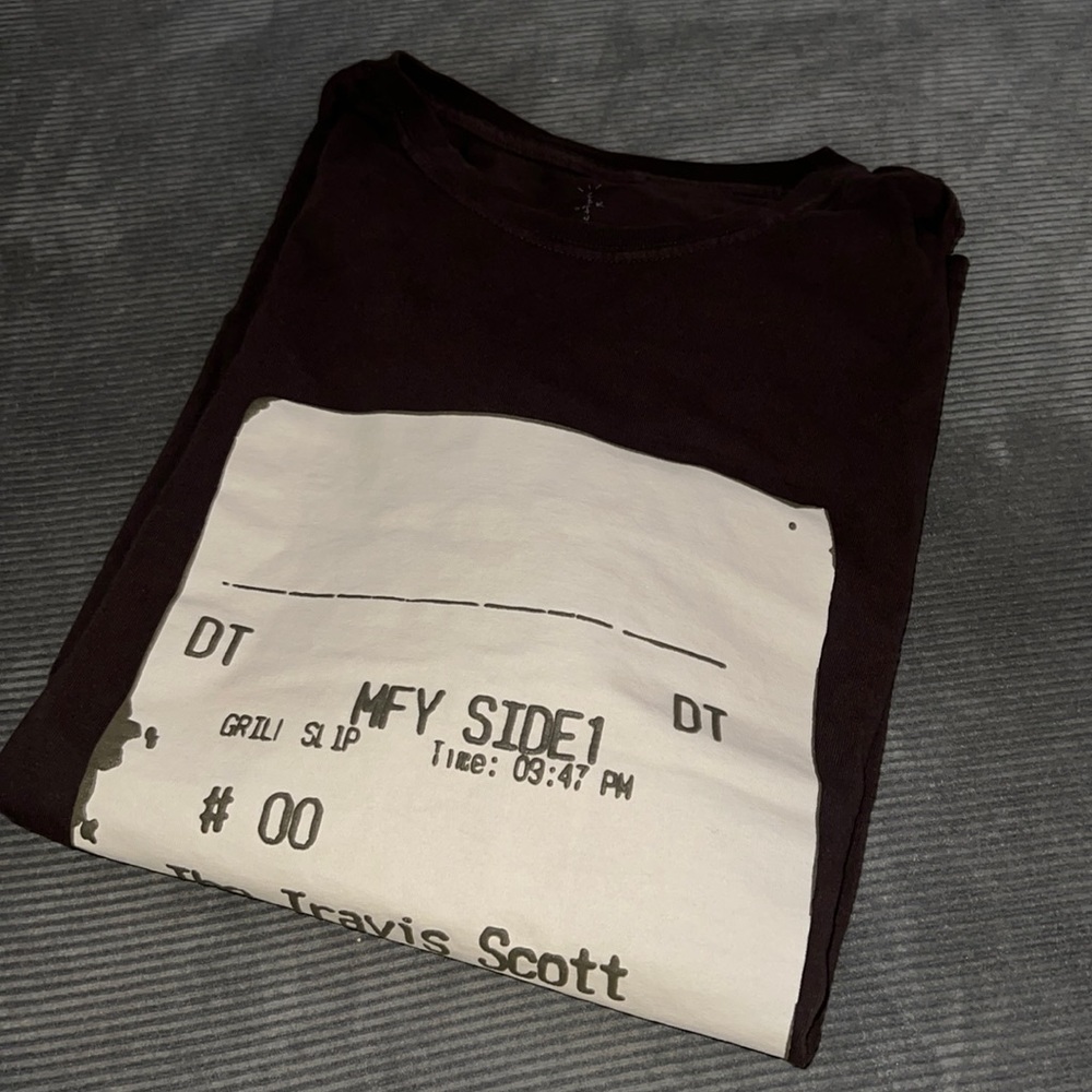 Travis Scott McDonald’s Grill Ticket Tshirt